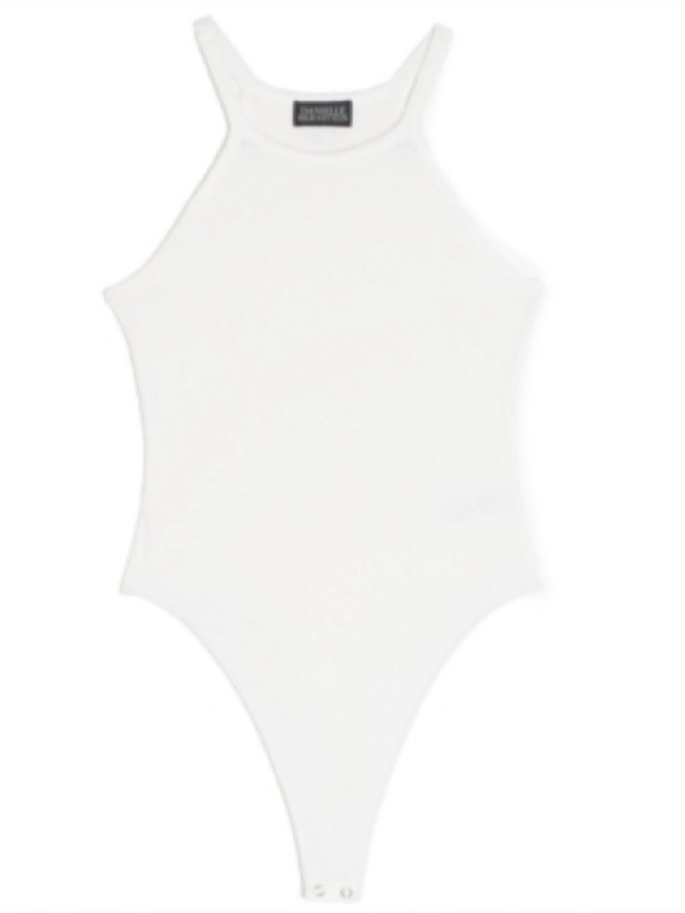 White Ribbed Tank Top Bodysuit